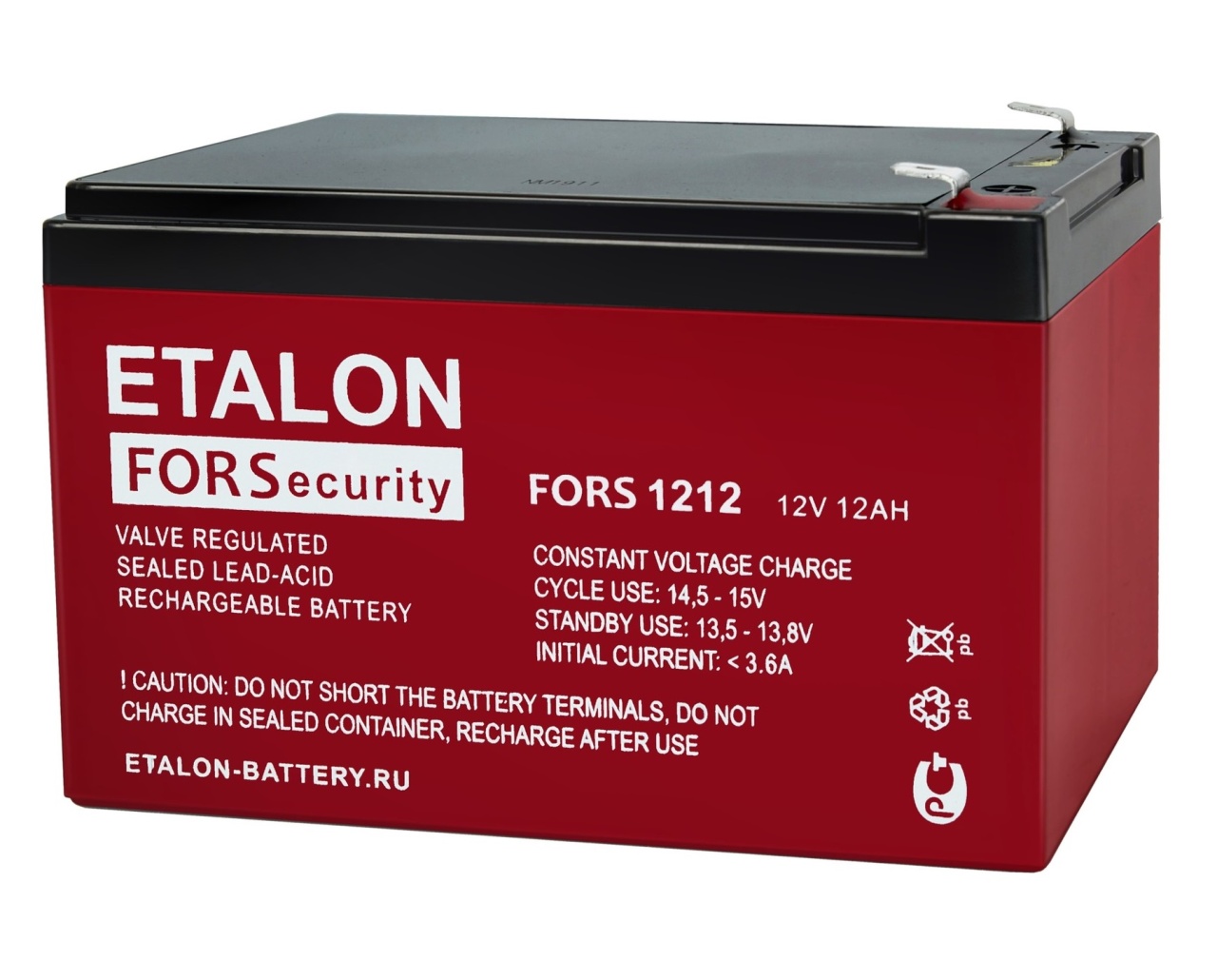 Аккумулятор ETALON FORS 1212, габариты 151*98*101 мм.