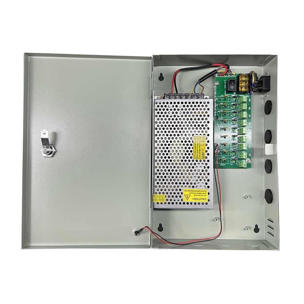 АМАТЕК, AP-B12/100-9; Блок питания BOX 12V/10A, стабилизированный, метал. 315×205×52 мм