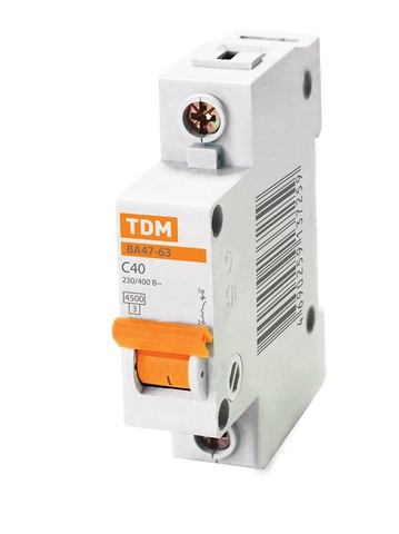 Автоматический выключатель ВА 47-63 1п 10А 4,5 кА х-ка С TDM (12 шт. в уп)