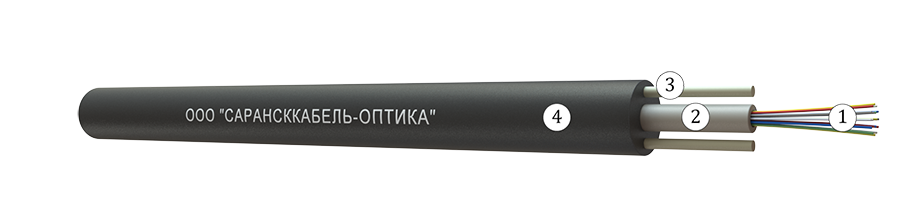 Кабель оптический ОКГ-2(G.652.D)-Т/П 1,5 кН