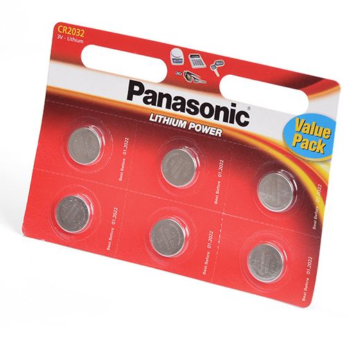 Элемент питания Panasonic Lithium Power CR-2032EL/6BW BL6 (11497)