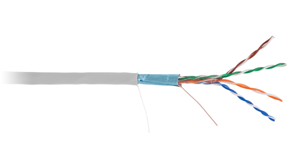 NETLAN F/UTP 4 пары, кат.5е (кл.D), одножильный, ВС (100% медь), внутренний,PVC нг(В)