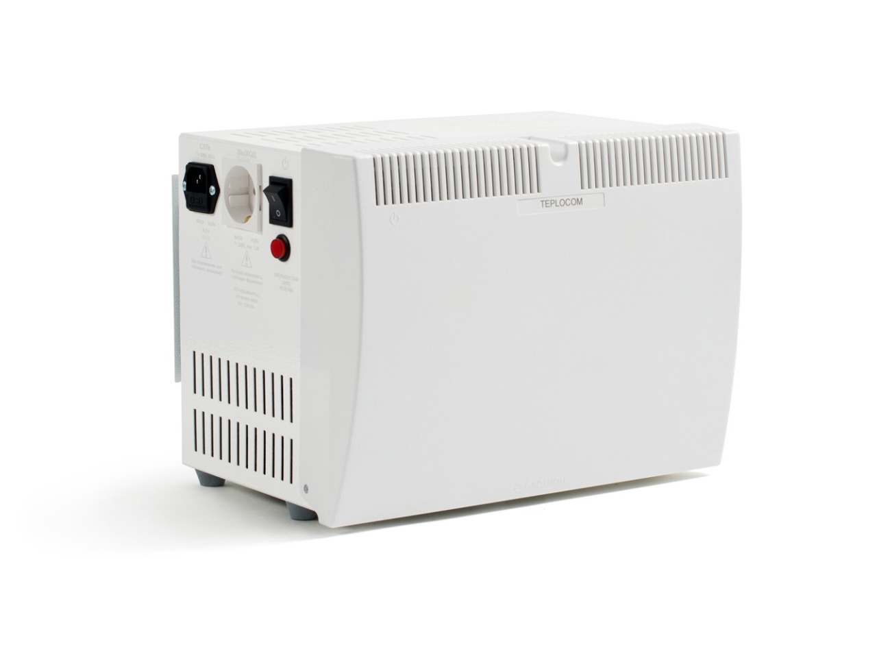 TEPLOCOM-250+ ИБП Металлопластиковый корпус рассчитан под установку АКБ до 40 Ач.