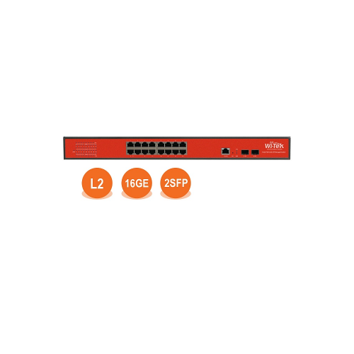 Купить WI-MS318GF, Сетевой коммутатор управляемый L2, 16 портов 1000Base-T + 2 SFP магазина stels.market.