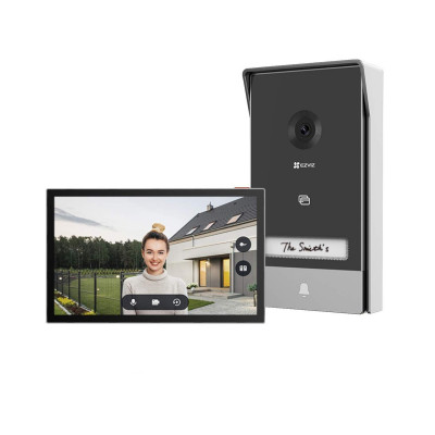 Купить Комплект видеодомофона EZVIZ CS-HP7 (3Mp)  (монитор+вызывная панель) магазина stels.market.